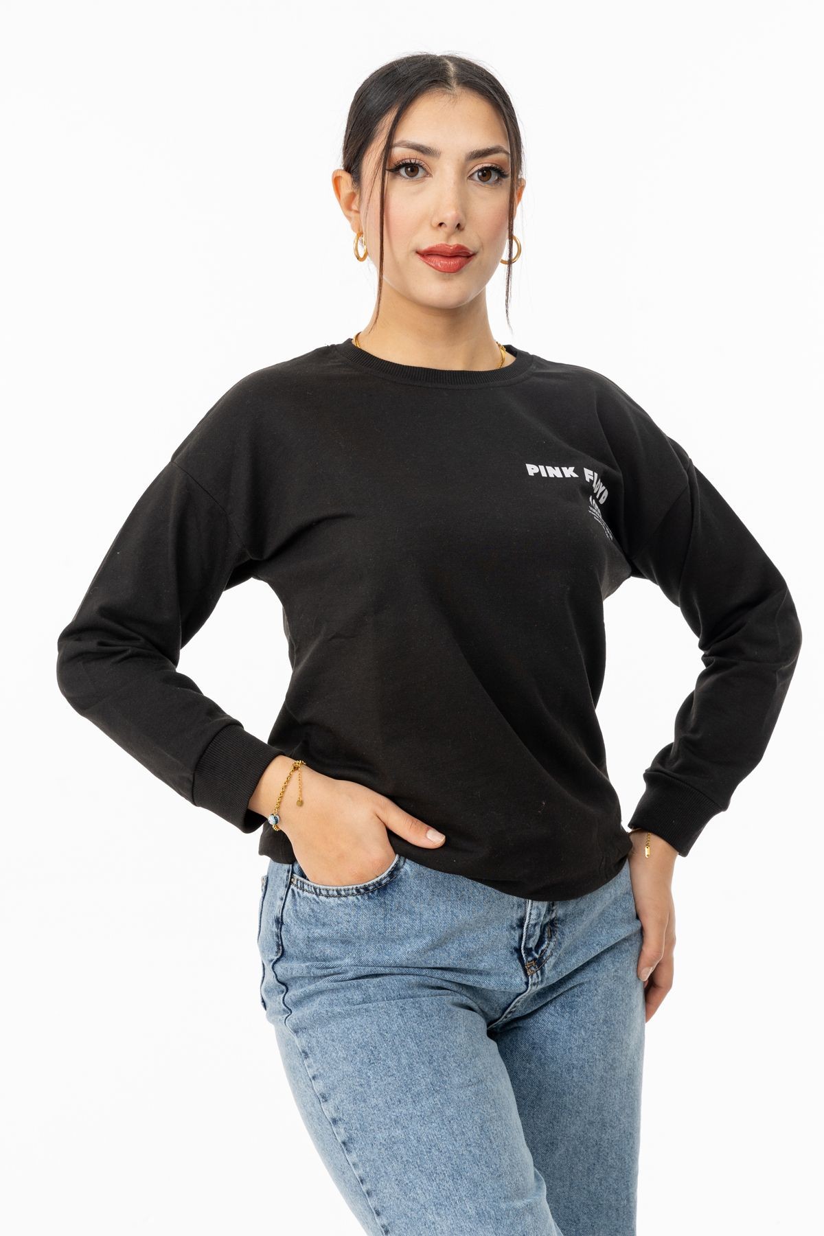 Yüksel Ergül 5940 İki İplik Baskılı Sweatshirt