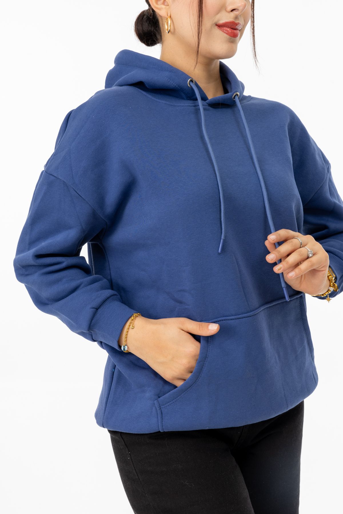 Yüksel Ergül 3854 Kapüşonlu Kanguru Cepli Sweatshirt
