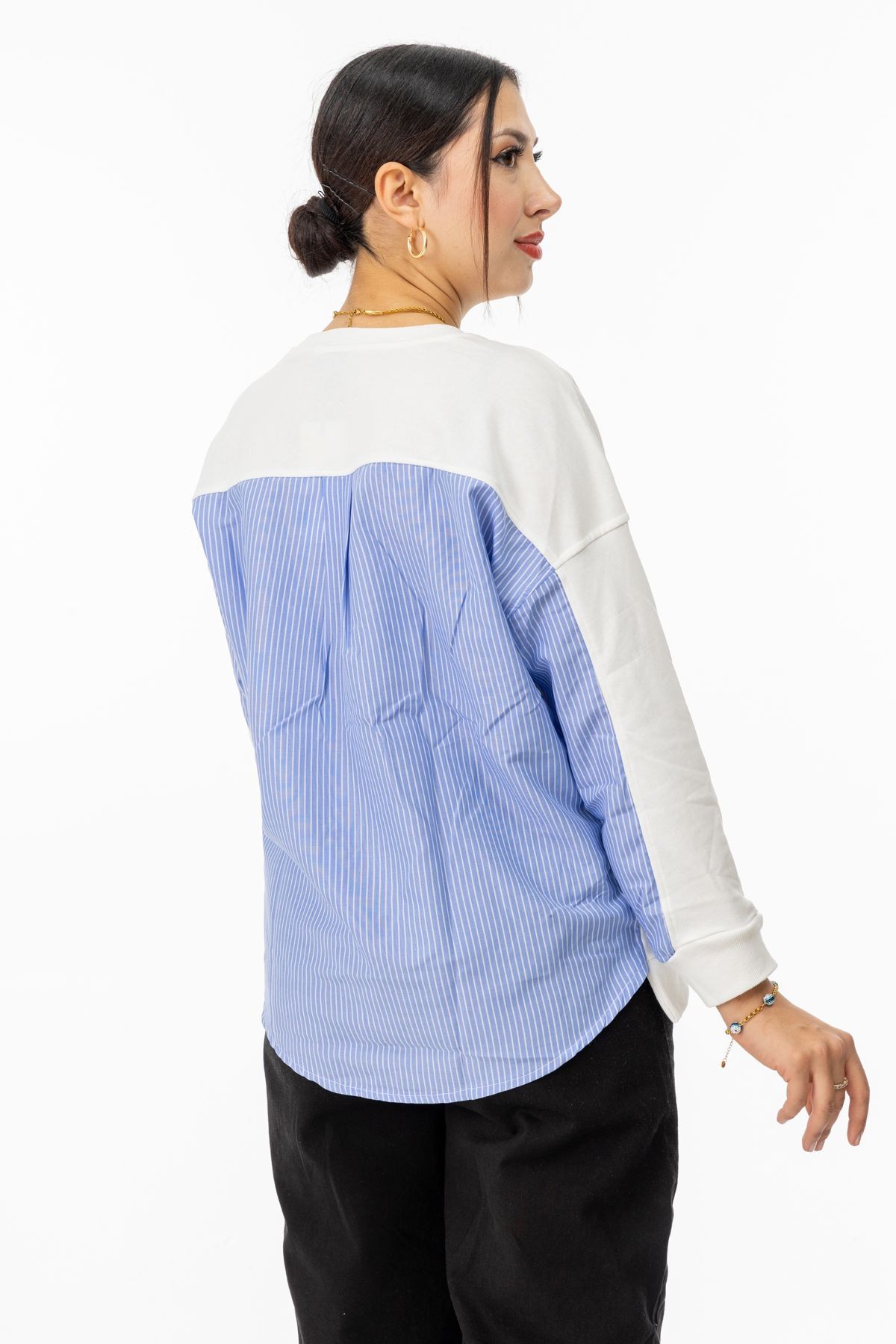 Yüksel Ergül 6040 Arka Garnili Sweatshirt