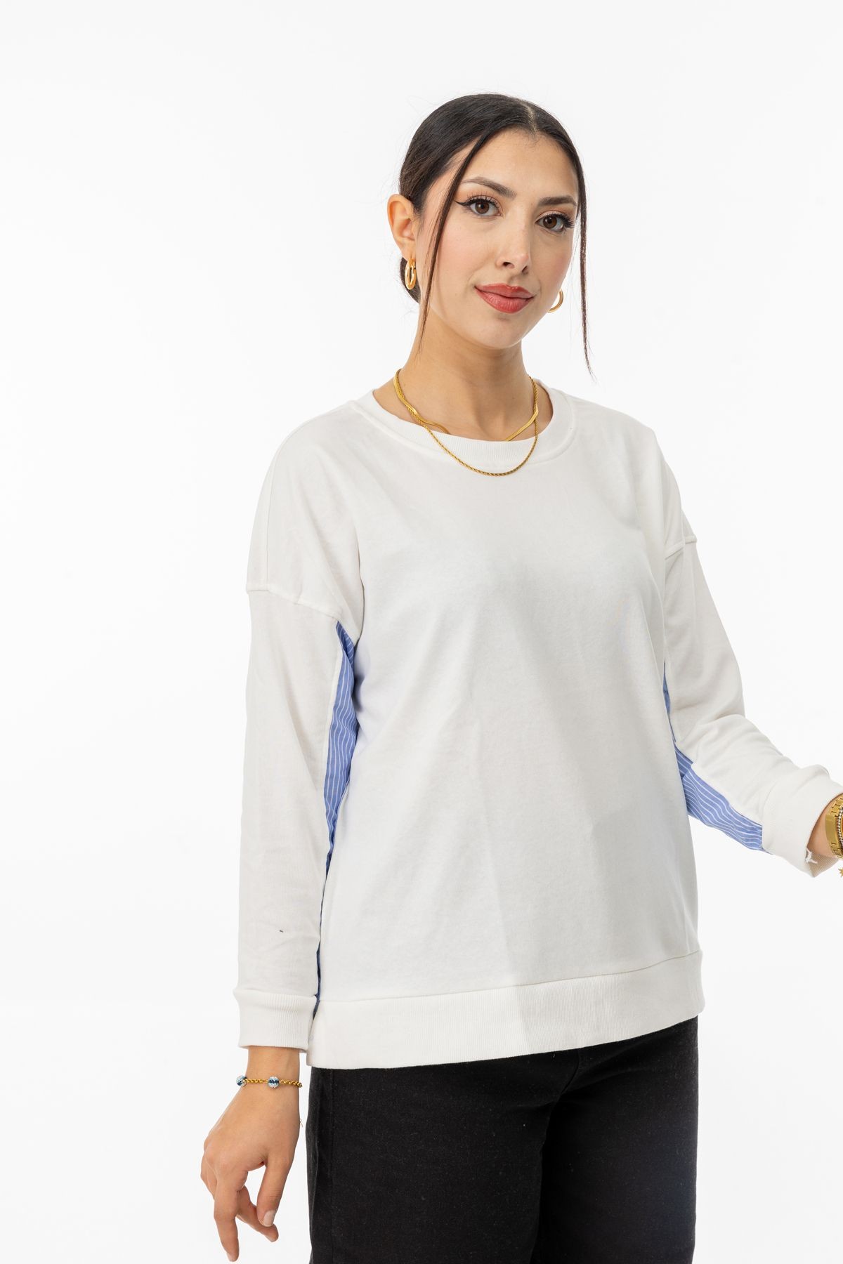 Yüksel Ergül 6040 Arka Garnili Sweatshirt image