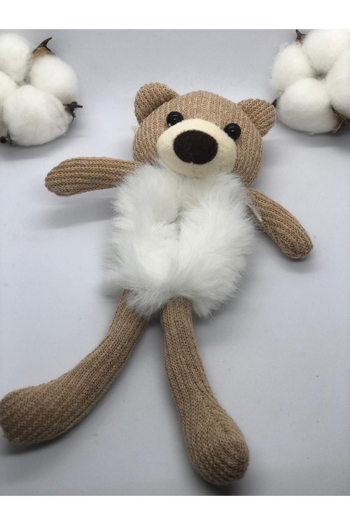 AYICIKLI BEYAZ PELUŞ LASTİK TOKA