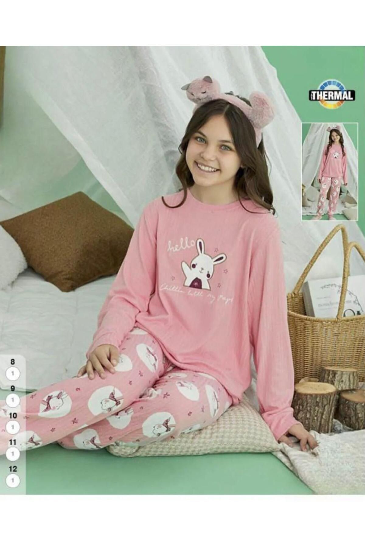 Termal Garson Boy Pijama Takımı Pembe