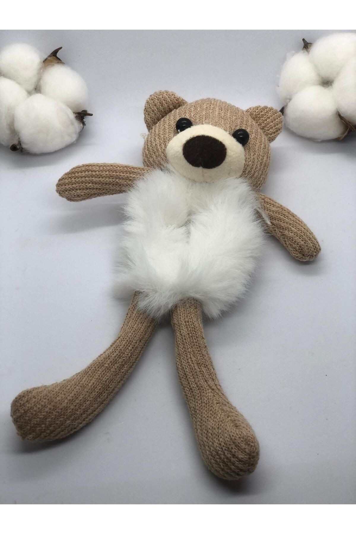 AYICIKLI BEYAZ PELUŞ LASTİK TOKA