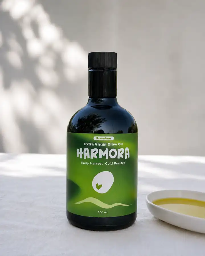 Harmora 500 ml Erken Hasat Soğuk Sıkım Natürel Sızma Zeytinyağı