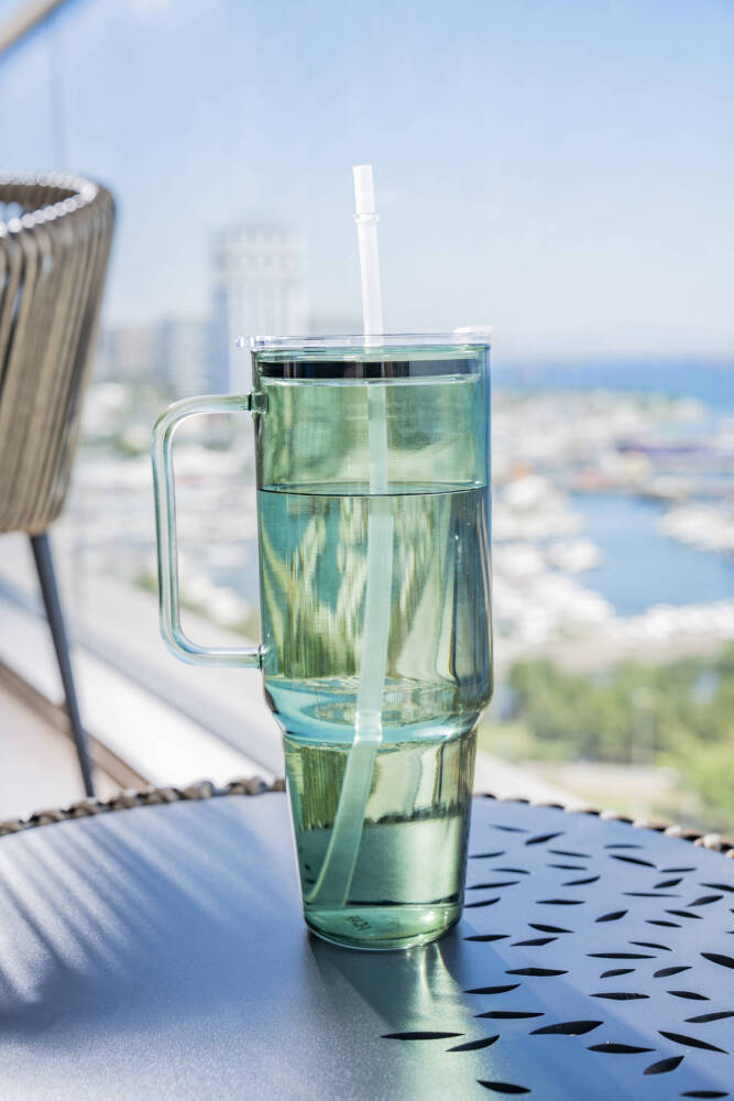 Calix Pipetli Cam Matara(Yeşil) - 32 cm 