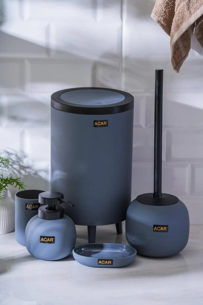 Astoria Akrilik 5 Parça Banyo Seti - Gri