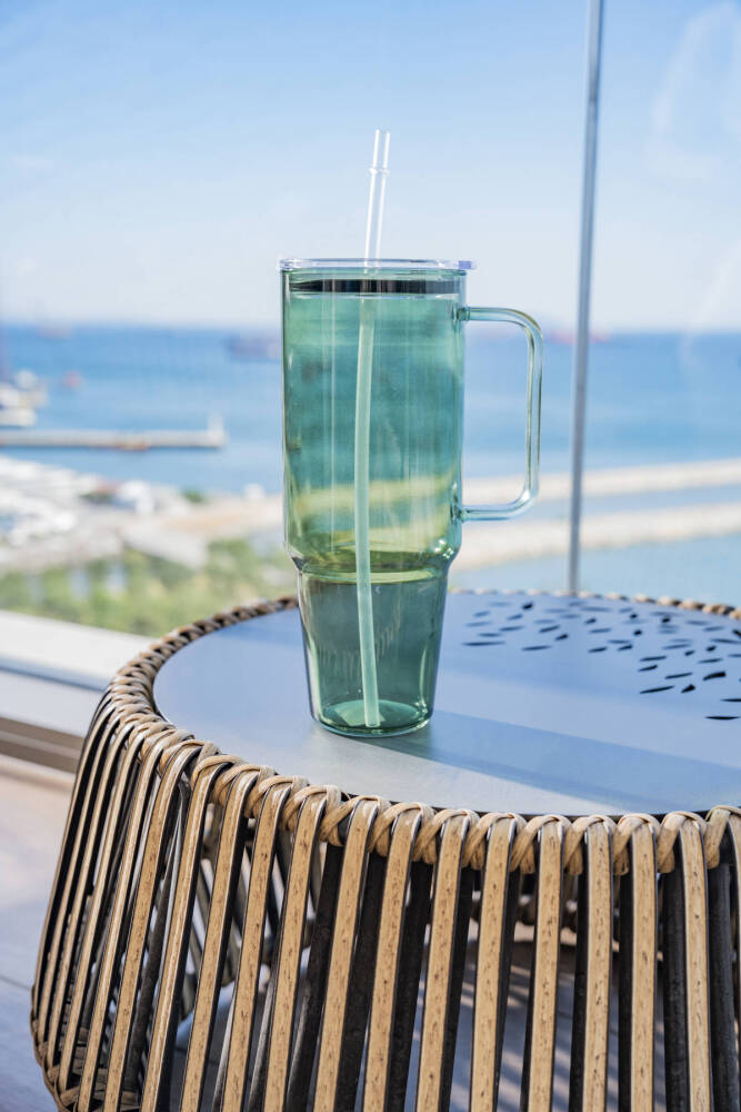 Calix Pipetli Cam Matara(Yeşil) - 32 cm 