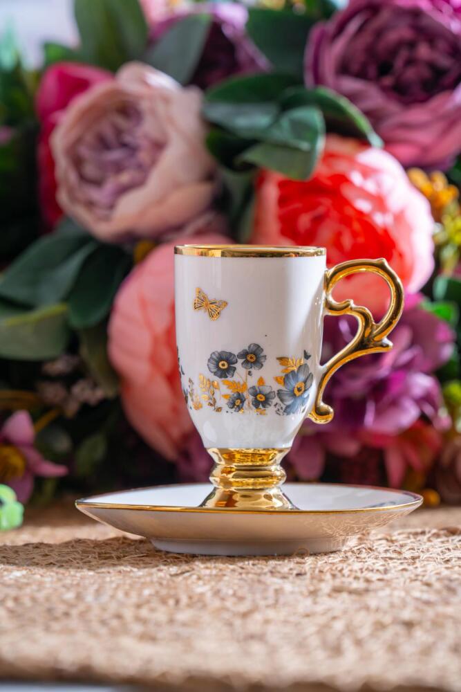 Parlin 6 Kişilik Kahve Fincanı Takımı (Siyah) - 90 ml