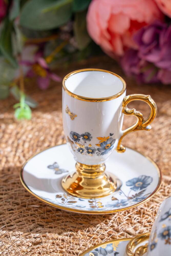 Parlin 6 Kişilik Kahve Fincanı Takımı (Siyah) - 90 ml