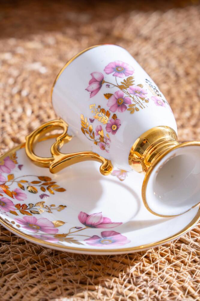 Parlin 6 Kişilik Kahve Fincanı Takımı (Pembe) - 90 ml