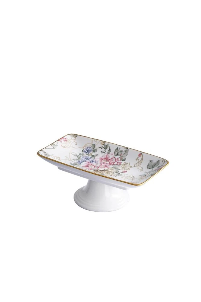 Rosa Ayaklı Sunum Tabağı - 28 cm