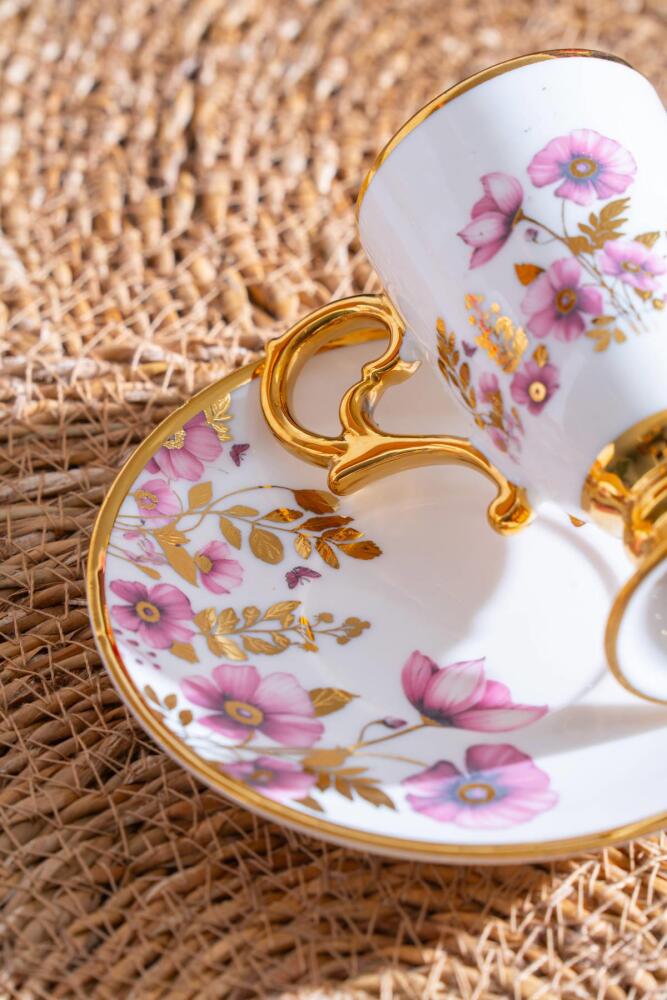 Parlin 6 Kişilik Kahve Fincanı Takımı (Pembe) - 90 ml