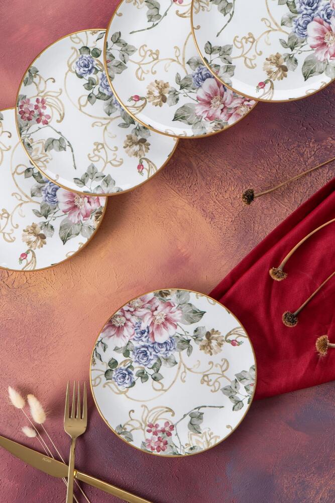 Rosa 6'lı Pasta Tabağı - 19 cm