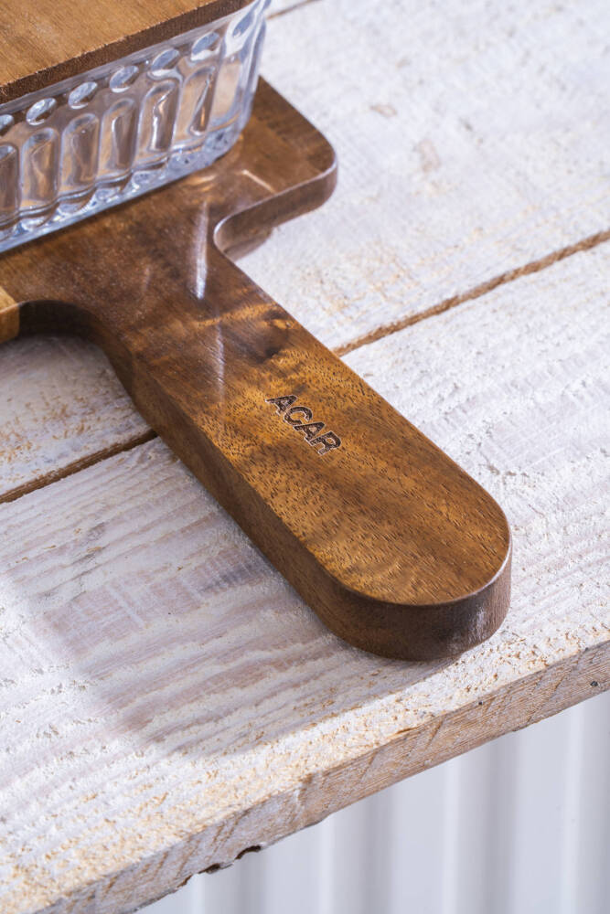 Gemmy 3 lü Akasya Tepsili Sunumluk Seti