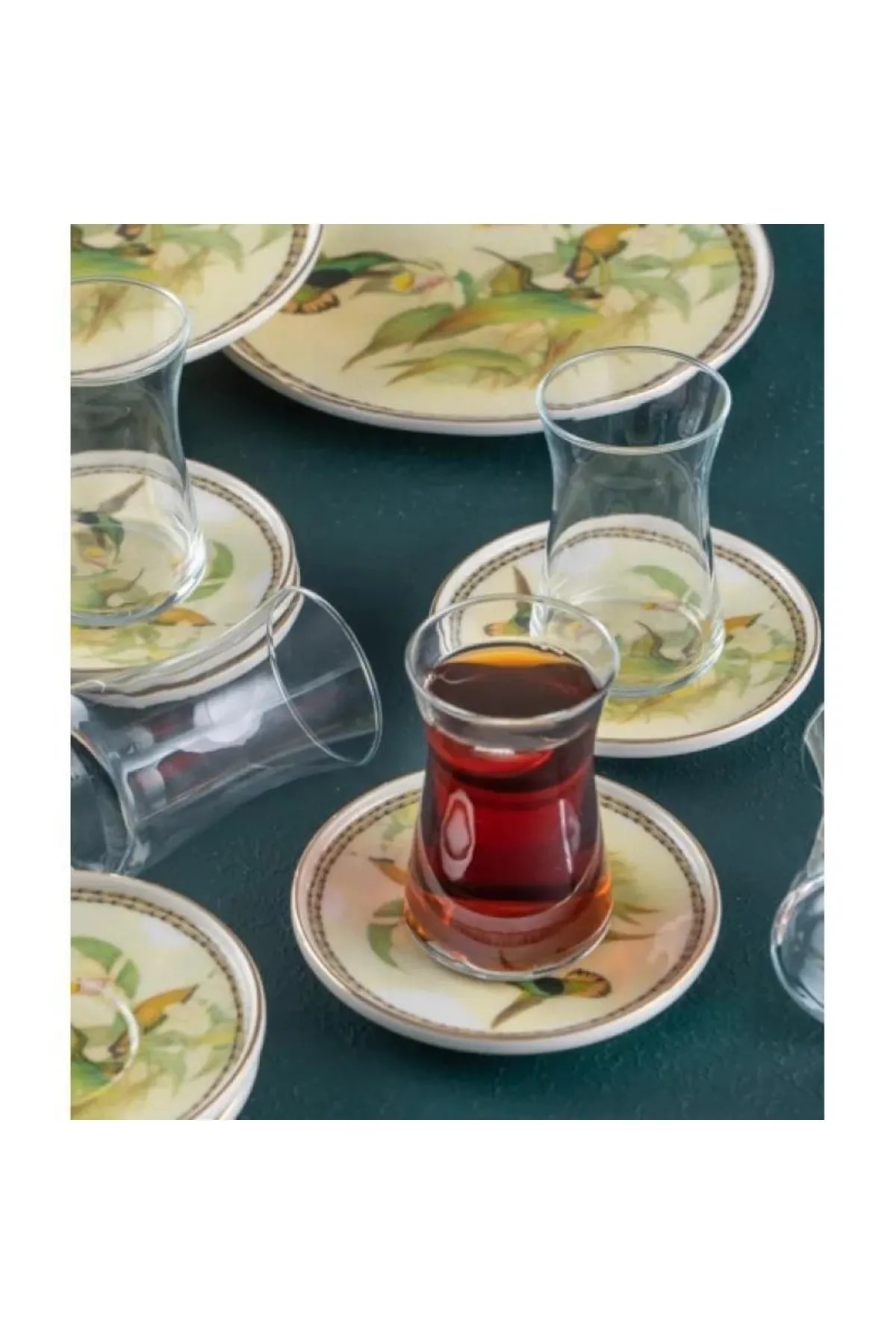 Acar Orina 18 Parça Porselen Pasta-İkram Seti 