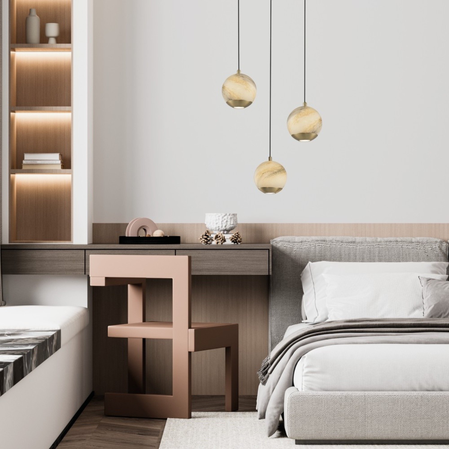 Özcan Aydınlatma 3108-3A 3'lü Dekoratif Led Avize
