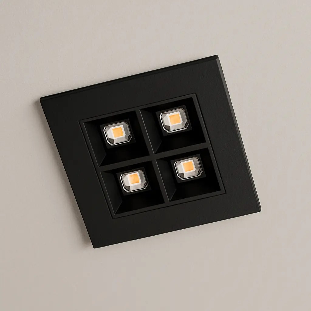 Modesco Aden Kare Sıva Altı Led Spot - Siyah