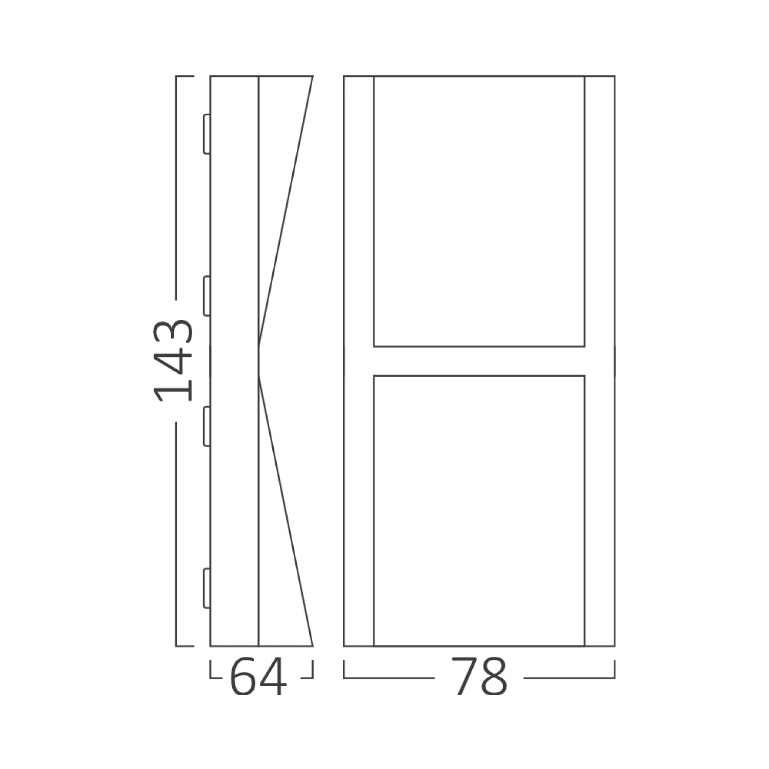 Braytron Vekta-C WL2 12W Antrasit Led Duvar Siyah 3 Renk