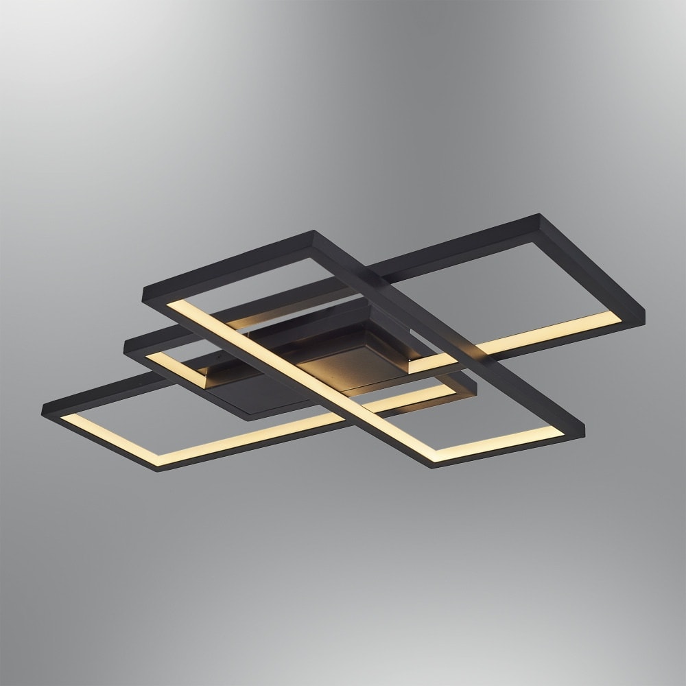 Özcan Aydınlatma 4158-1 Dekoratif Square K. Led Plafonyer - Siyah
