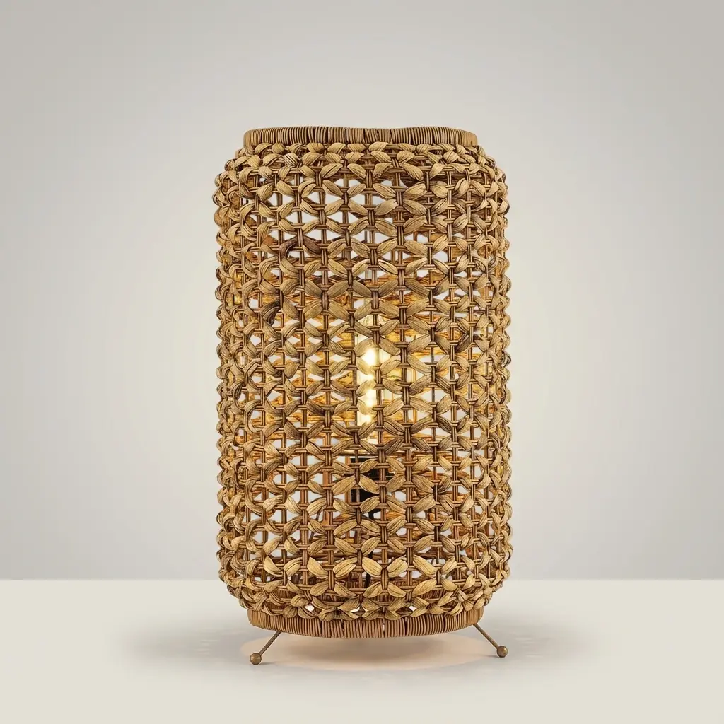 Özcan Aydınlatma 4458-56 Örgülü Hasır Masa Lambası