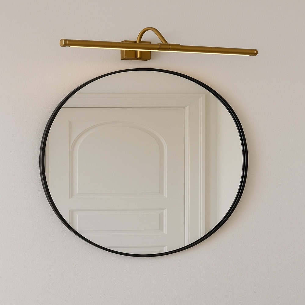 Modesco Warsaw 45 Cm Dekoratif Şarjlı Led Tablo - Ayna Aplik - Gold