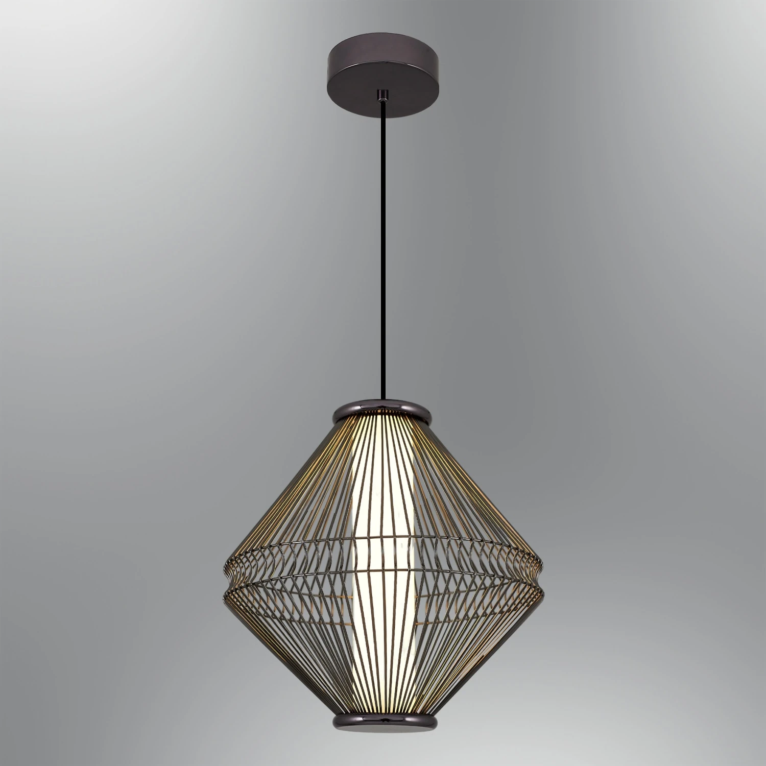 Özcan Aydınlatma Trian Small Dekoratif Led Kafesli Sarkıt - Platin