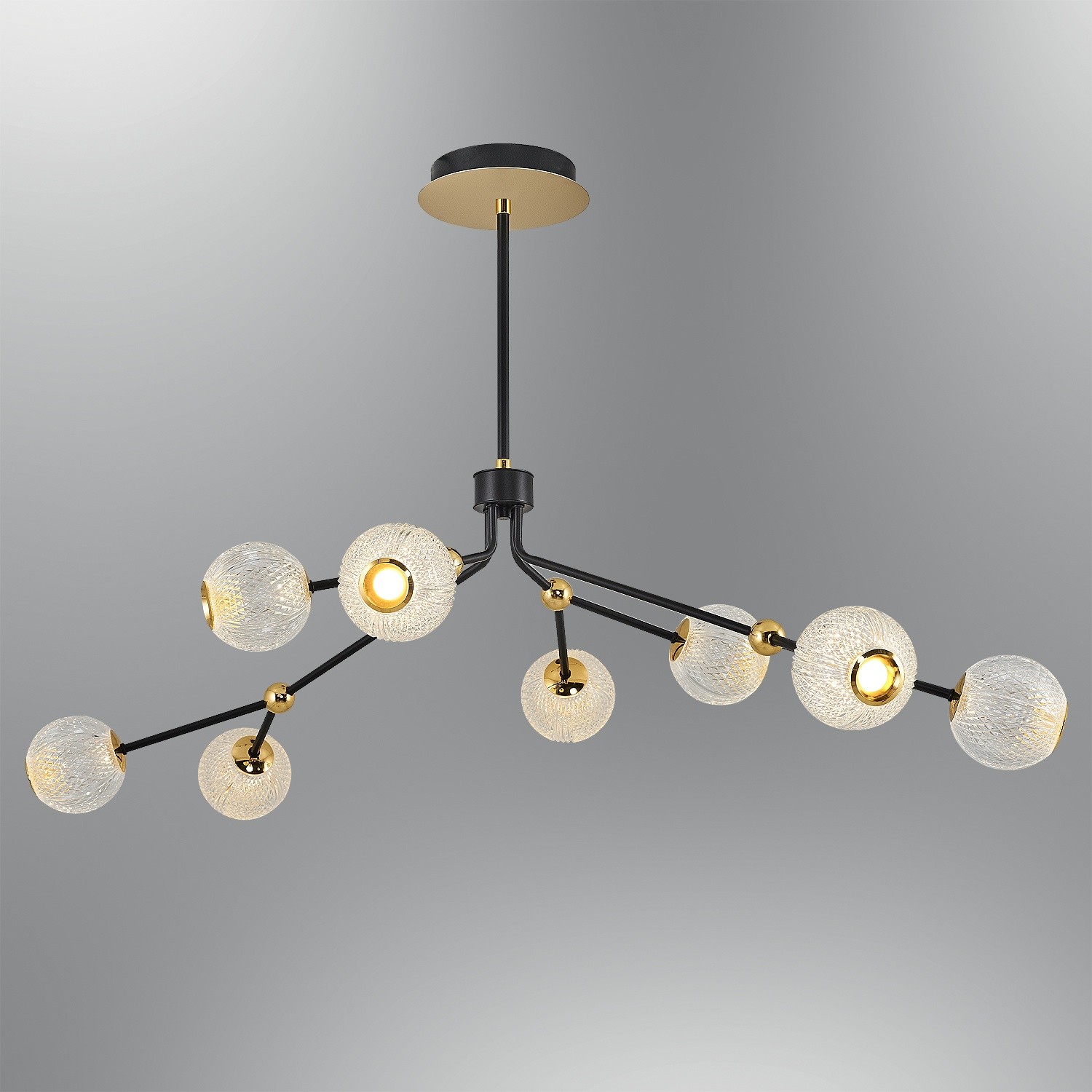 Özcan Aydınlatma 4139-8AS 8'li Sıralı Küre Modern LED Avize
