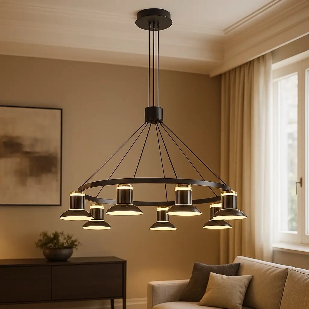Özcan Aydınlatma 3127-9A Platin 9'Lu Foola Led Avize 3 Renk
