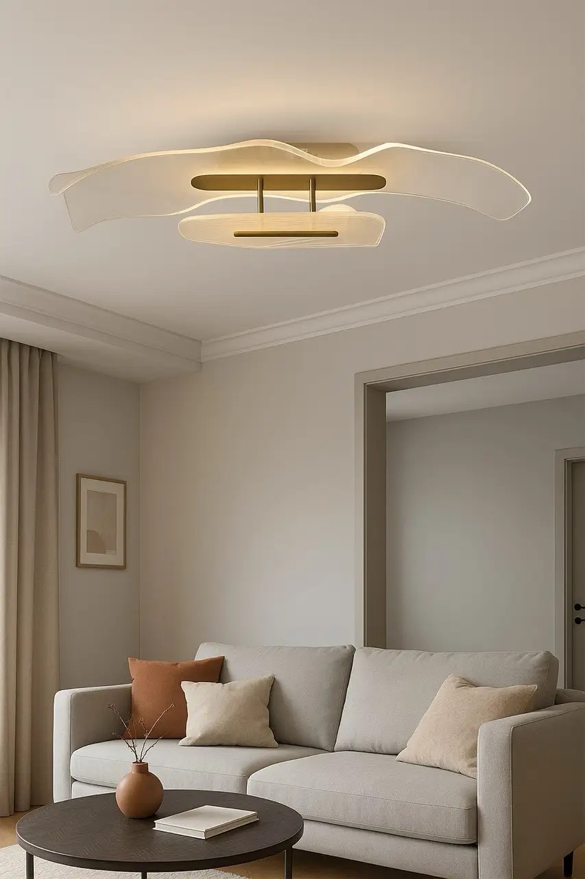 Özcan Aydınlatma 4330-1 Yatay Akrilik Led Plafonyer Avize