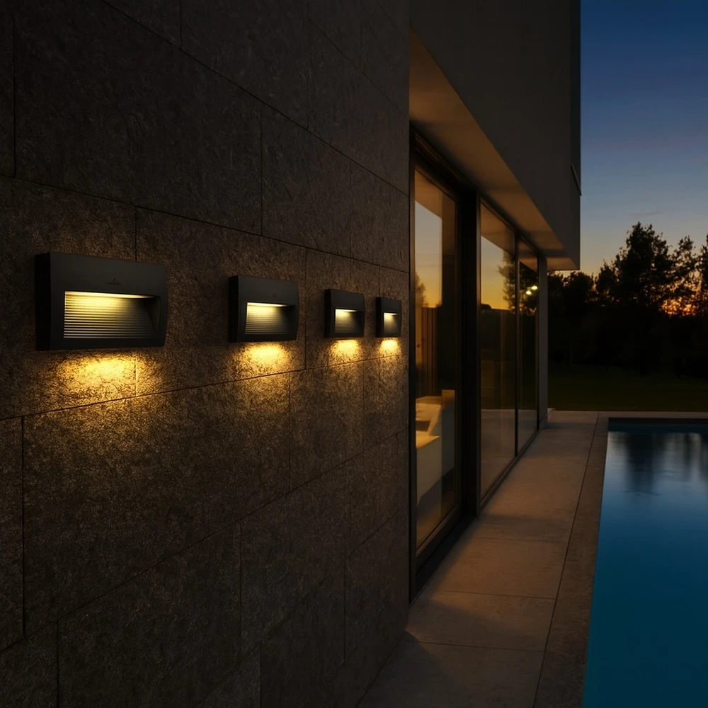 Fumagalli Lorenza Dış Mekan Duvar Aplik 3 Renk - 10,5W - Siyah