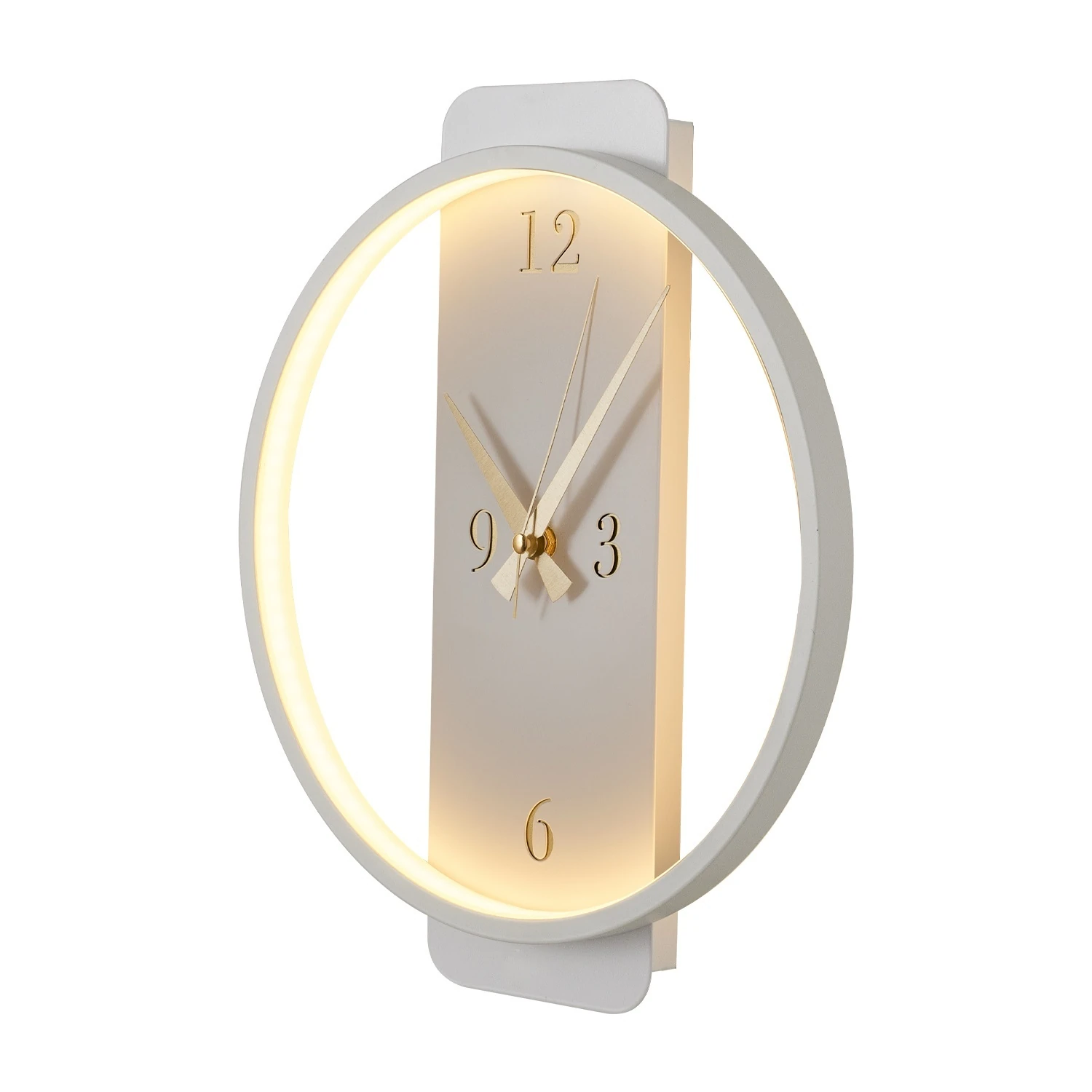 Özcan Aydınlatma Yuvarlak Led Duvar Saati - Beyaz