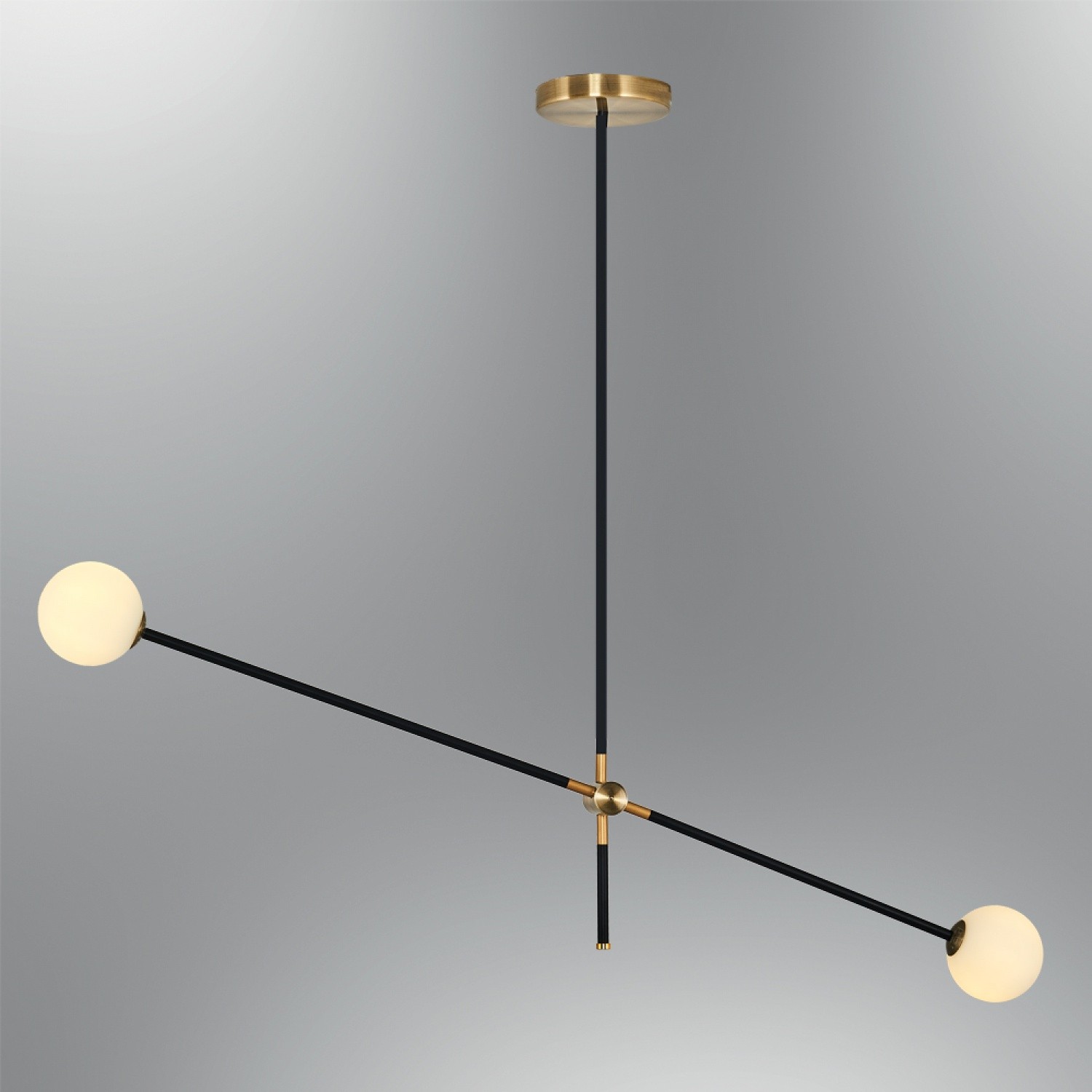 Özcan Aydınlatma 5664-2A 2'li Cam Küre Modern Sarkıt Avize