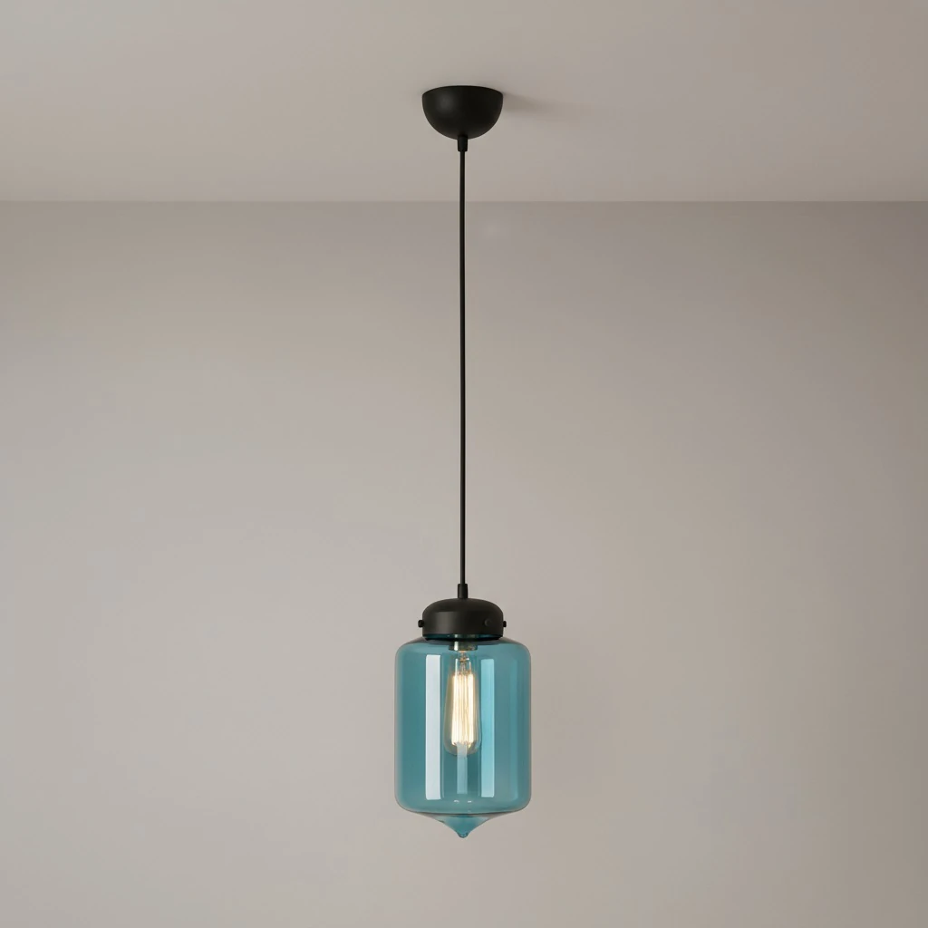 Özcan Aydınlatma 4702-1A Tekli Dekoratif Camlı Sarkıt Avize