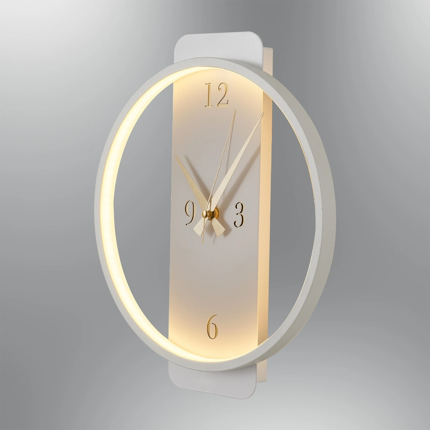 Özcan Aydınlatma Yuvarlak Led Duvar Saati - Beyaz