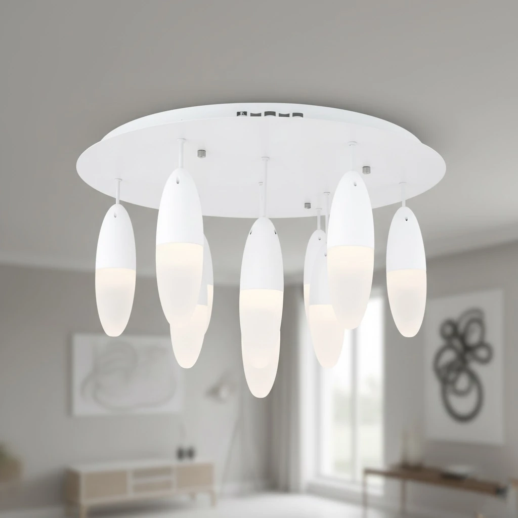 Özcan Aydınlatma 5355-10 10'lu Dima Beyaz Armatür Avize