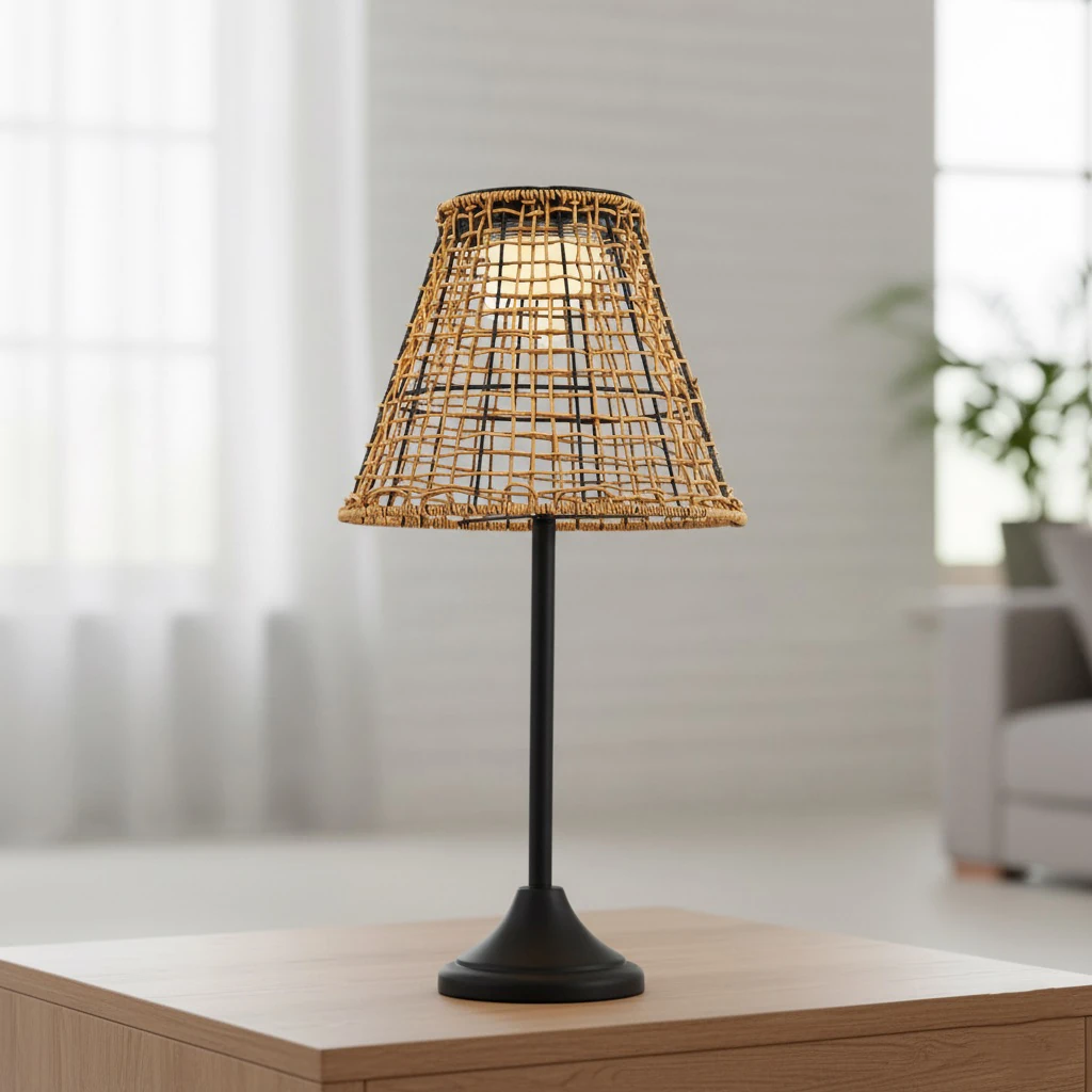 Özcan Aydınlatma 4457-S10 Solar Hasır LED Masa Lambası