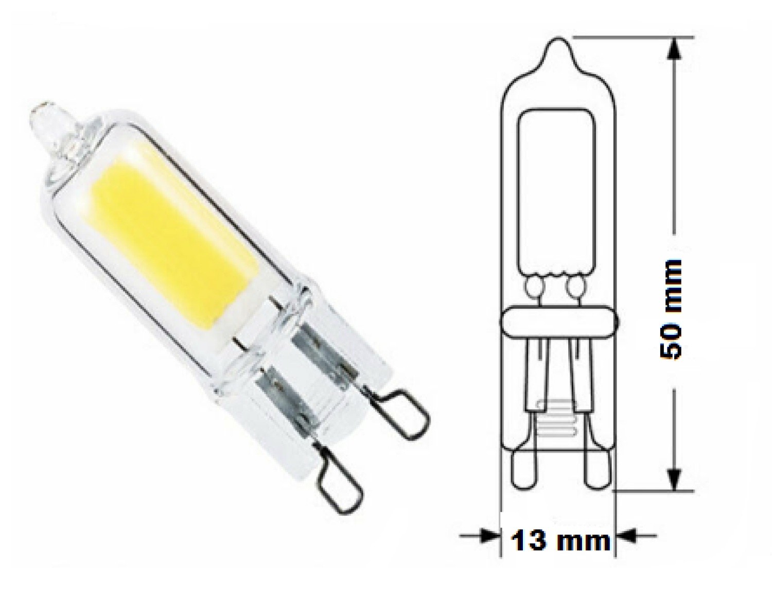 Cata 5W G9 Şeffaf Led Kapsül Ampül 3000K