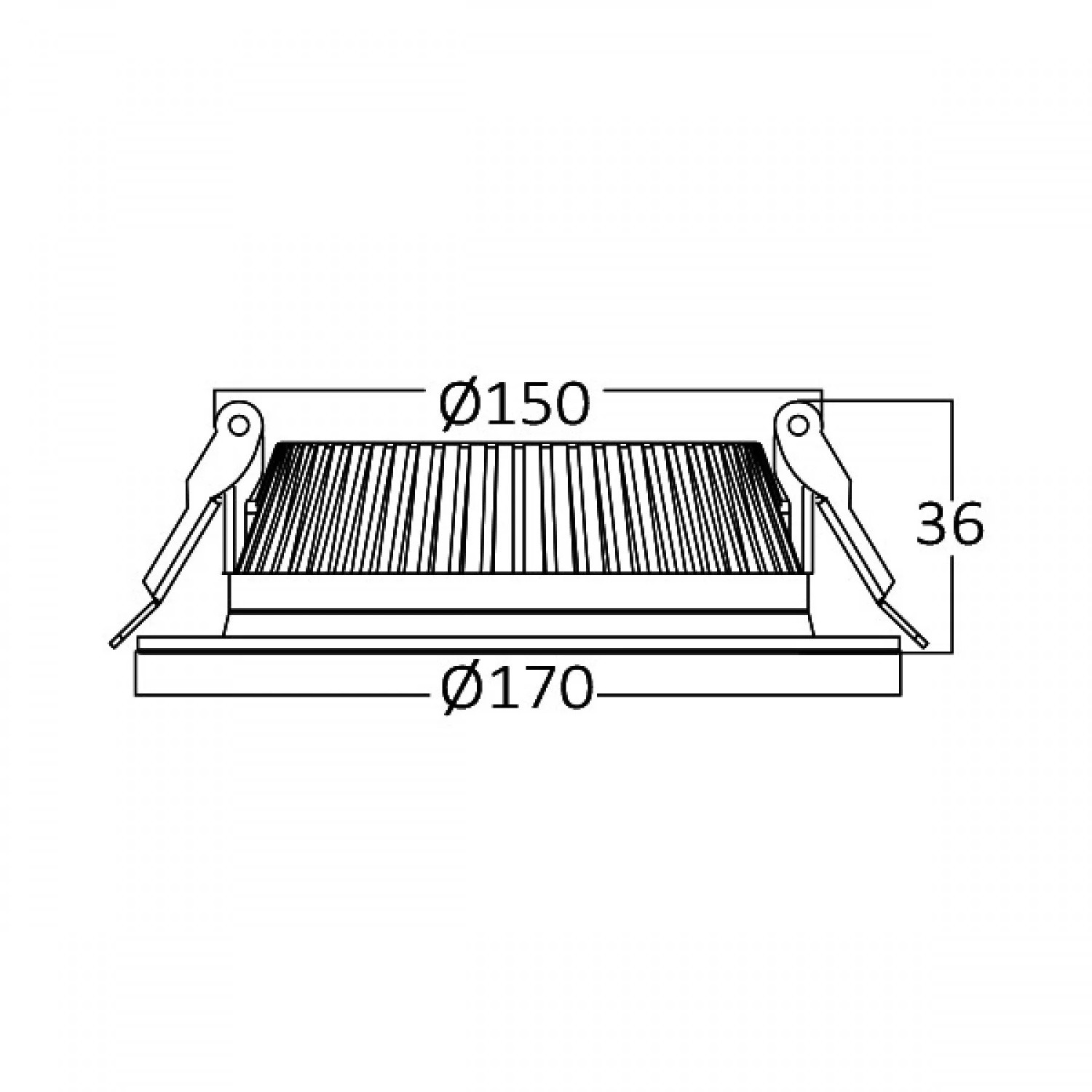 Braytron 18W Sıva Altı Faton Backlight Led Downlight Spot