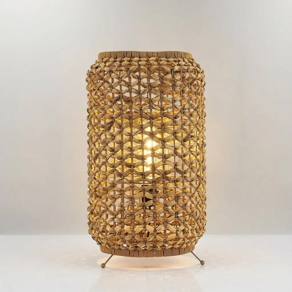 Özcan Aydınlatma 4458-56 Örgülü Hasır Masa Lambası