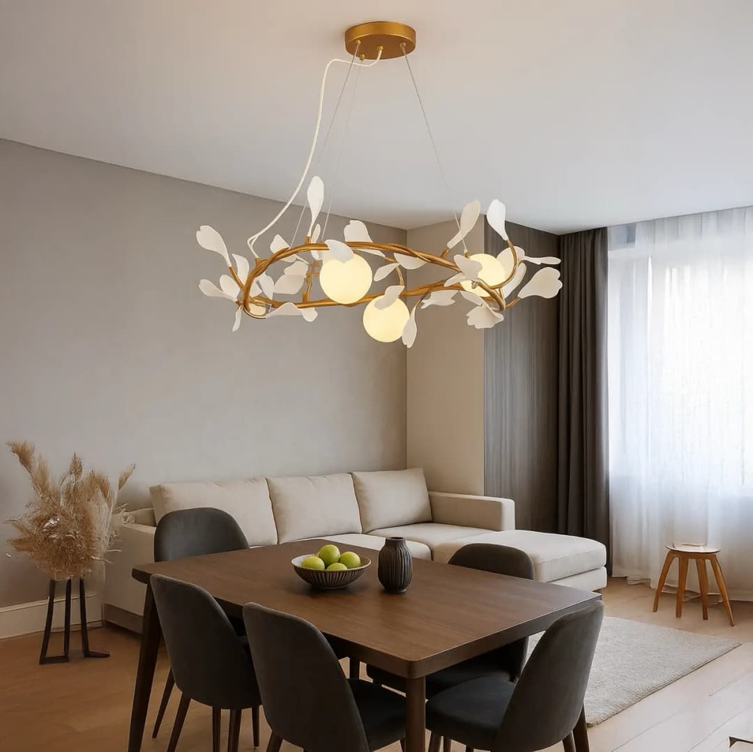 Özcan Aydınlatma 2712-4A Beyaz 4'lü Dekoratif Çiçek Avize | Modern