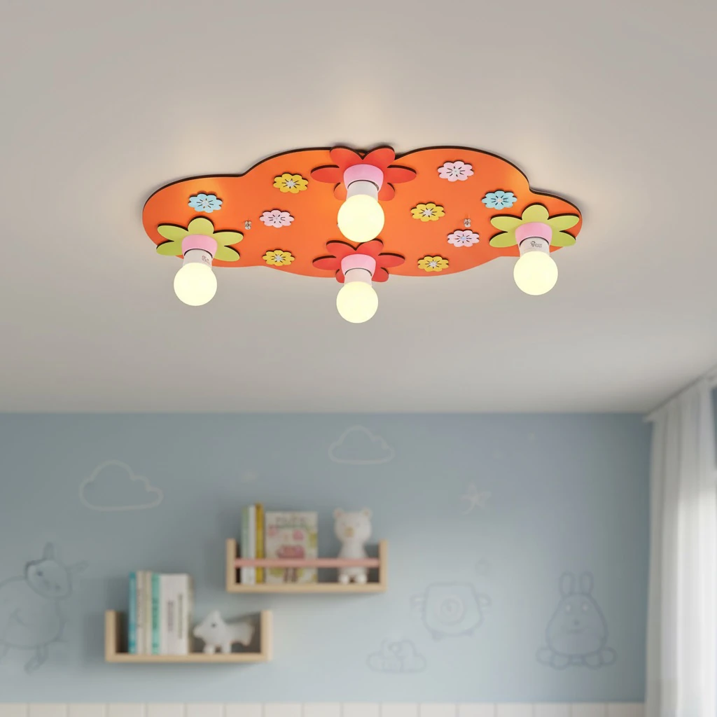 Özcan Aydınlatma 4802-5 Çiçekli Çocuk Odası Armatür Avize