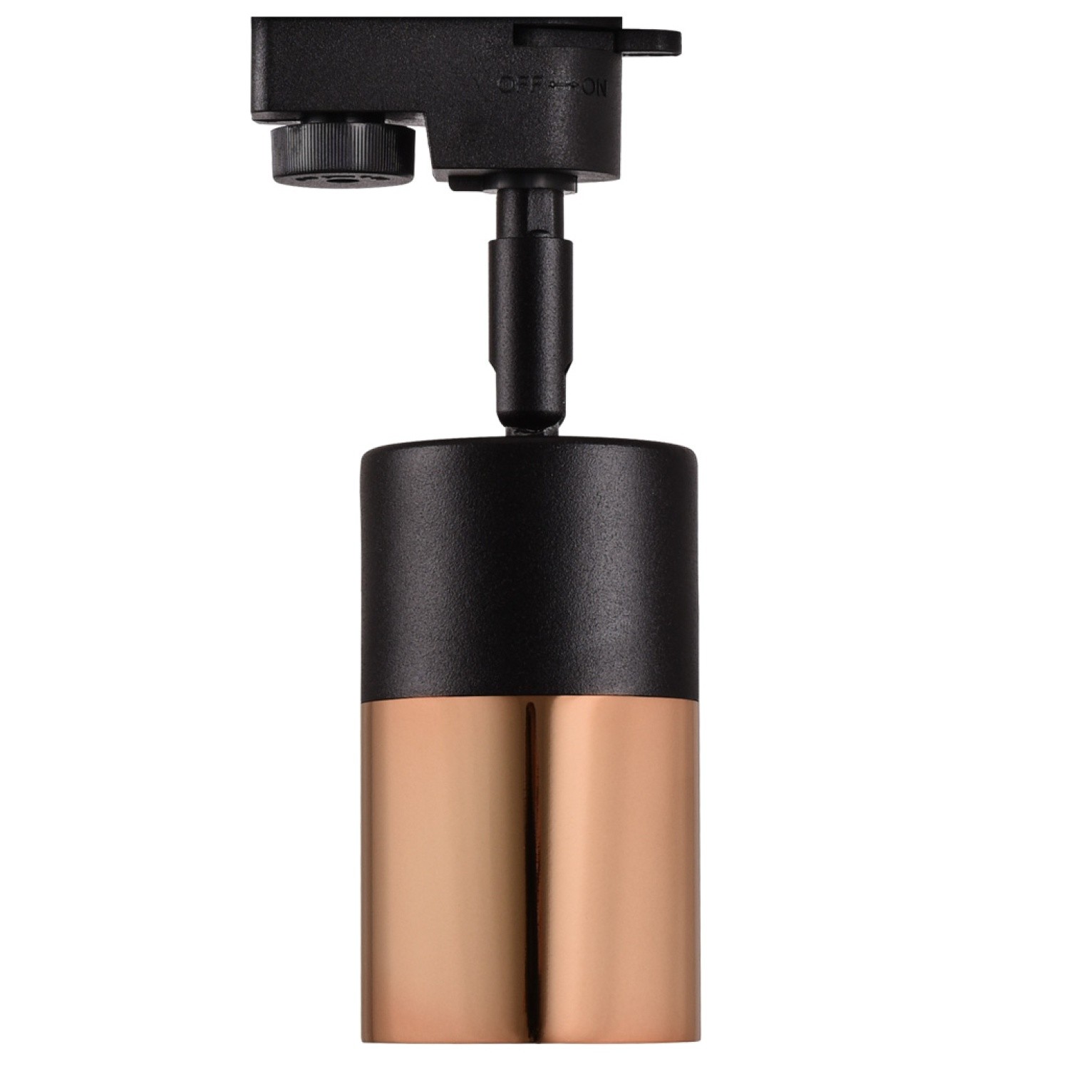 Modesco Krakow Monofaze Soketli Yuvarlak Ray Spot - Siyah - Rose Gold