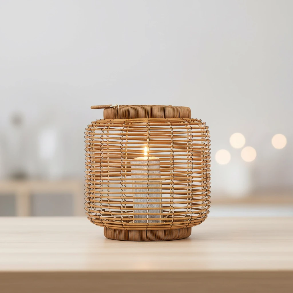 Özcan Aydınlatma 1025-2 Dekoratif 30 cm Bambu Mumluk