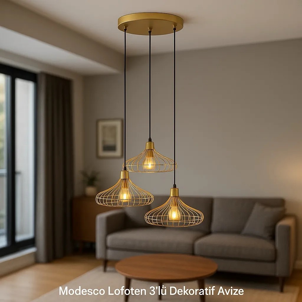 Modesco Lofoten 3'lü Dekoratif Avize