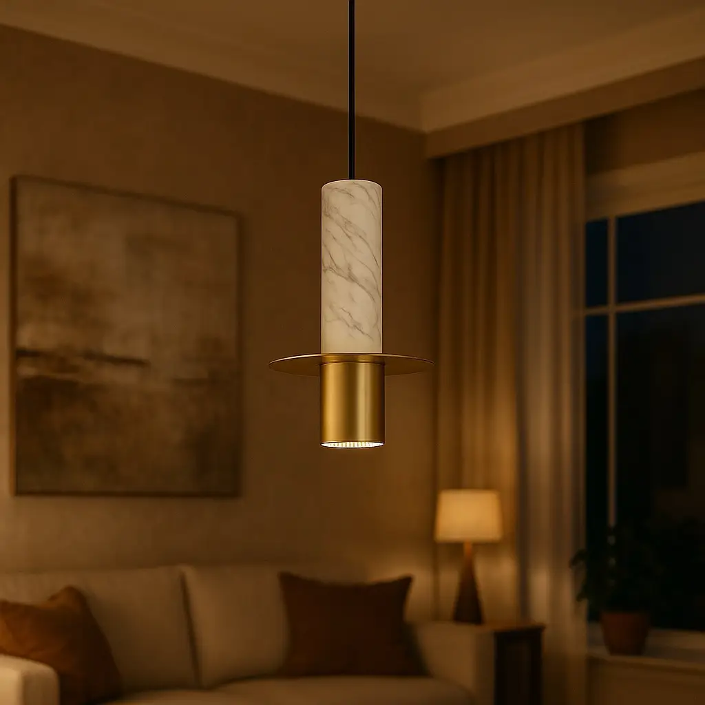 Özcan Aydınlatma 3104 Mermer Desenli Sarkıt Avize