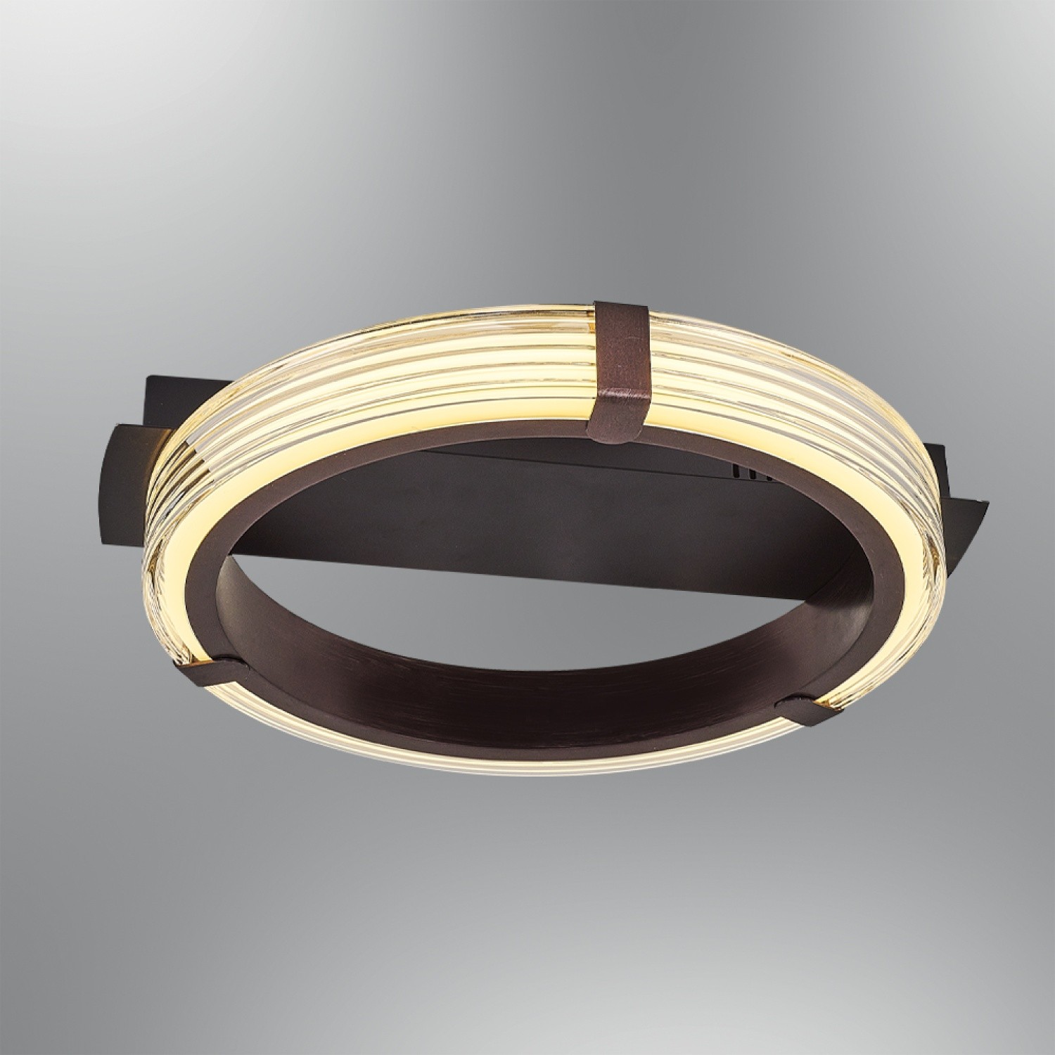 Özcan Aydınlatma 2719-1 Çember 40 cm LED Plafonyer Avize - Kahve