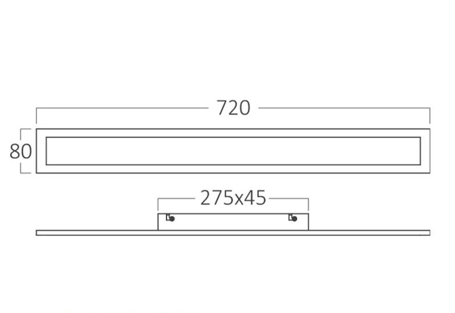 Braytron Line 18W Led Duvar Aplik Siyah