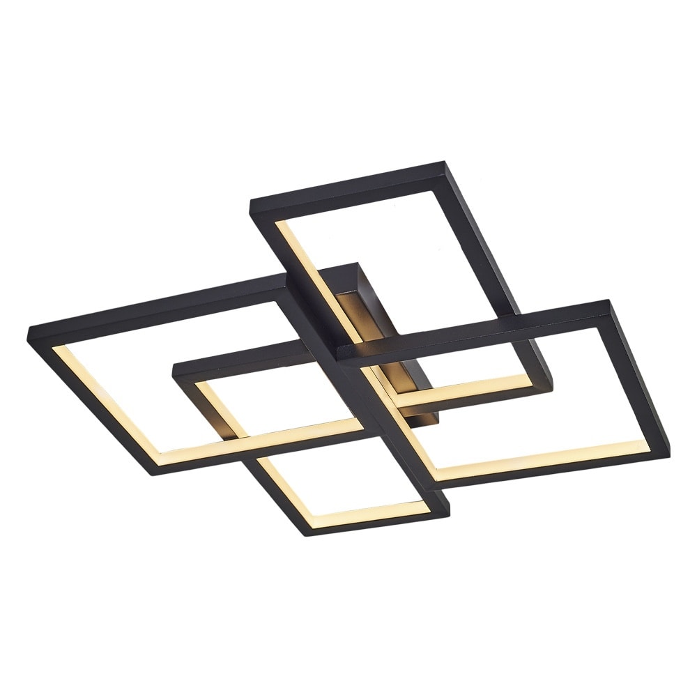 Özcan Aydınlatma 4158-2 Dekoratif Square B. Led Plafonyer - Siyah
