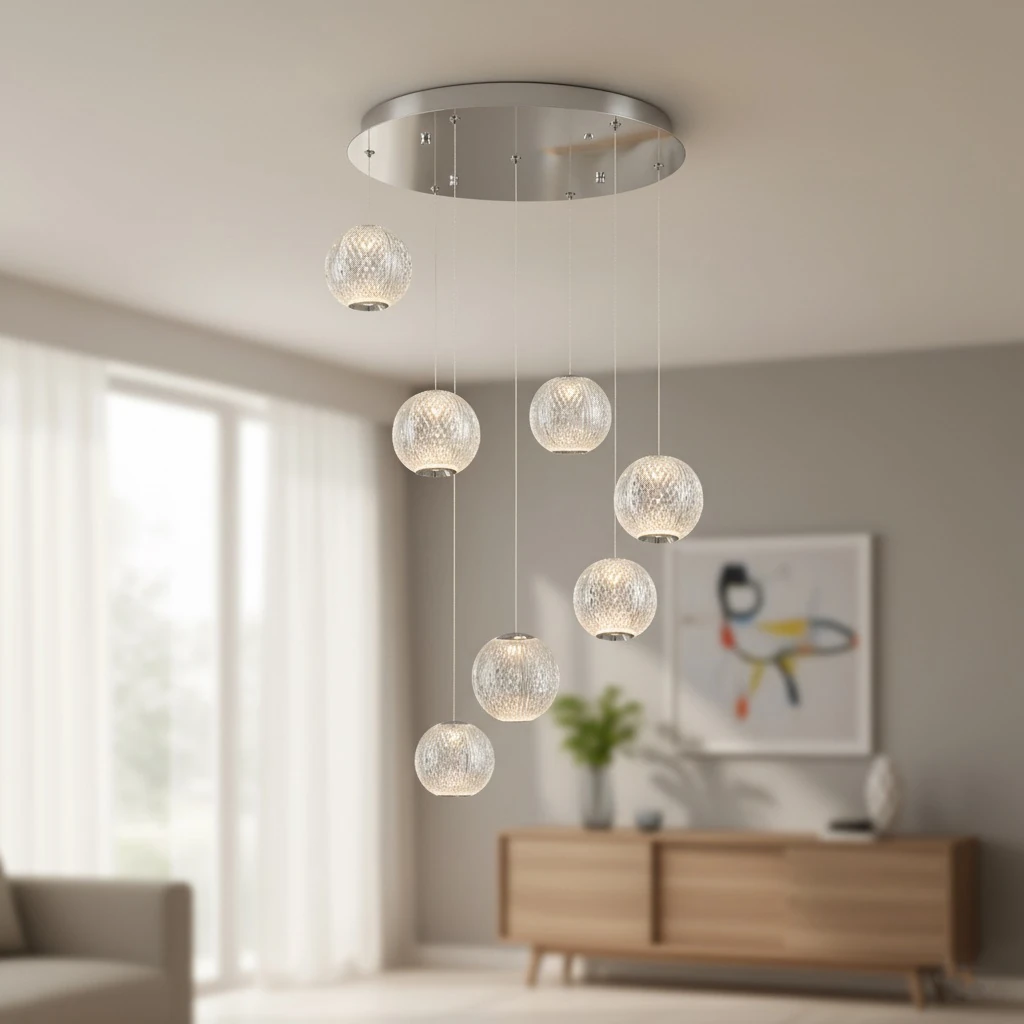 Özcan Aydınlatma 4134-7A 7'li Merkür Led Sarkıt Avize