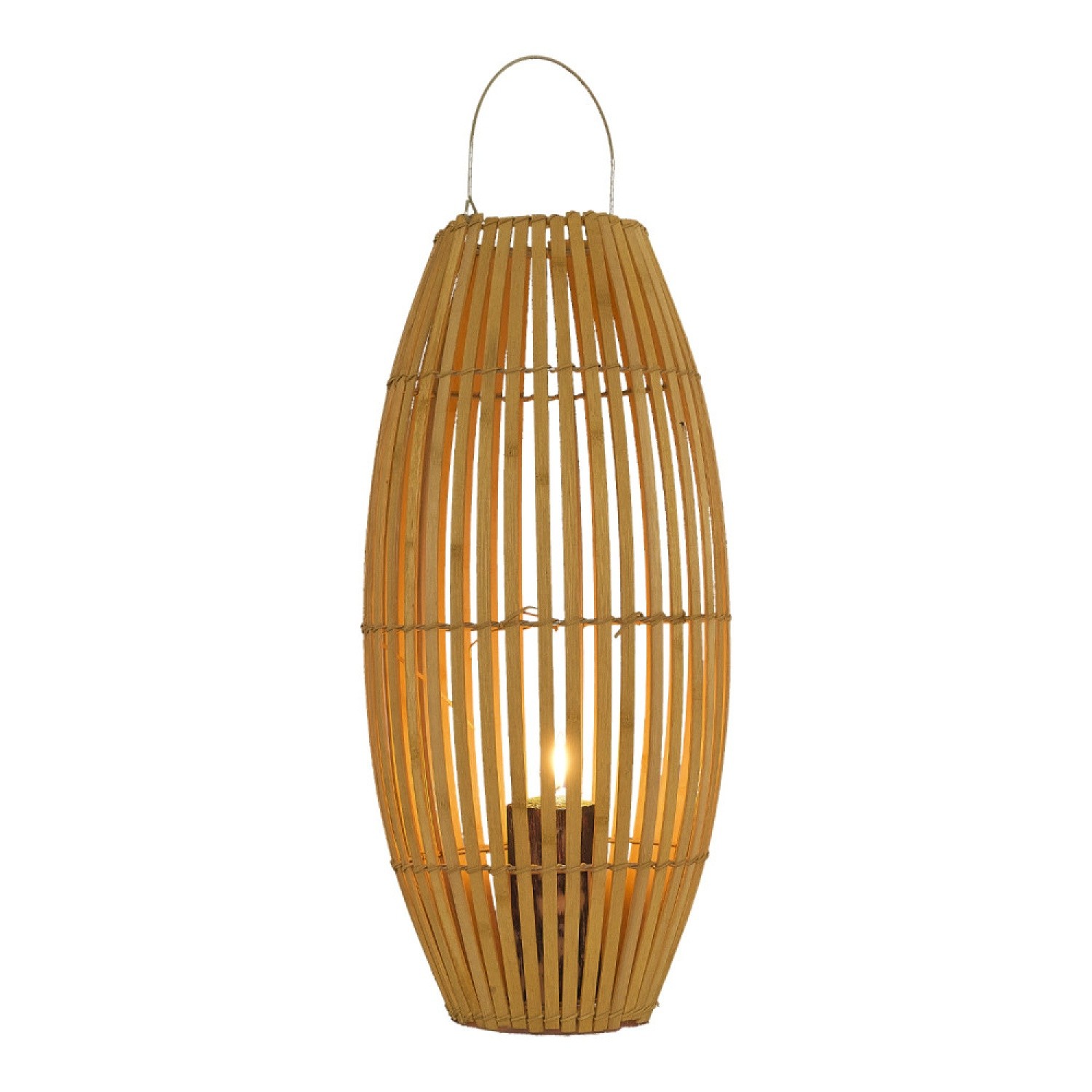 Özcan Aydınlatma 1019-2 Dekoratif 27 cm Bambu Mumluk